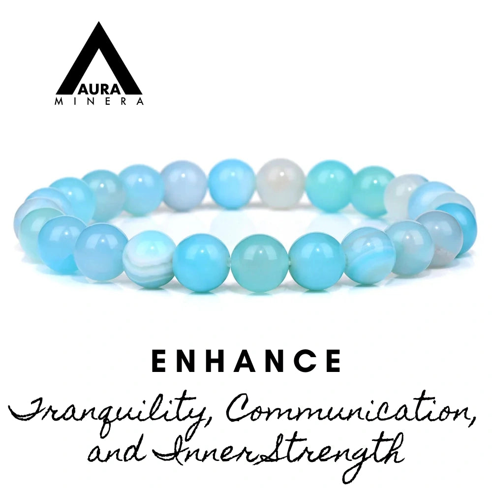 Blue Agate Bead bracelet