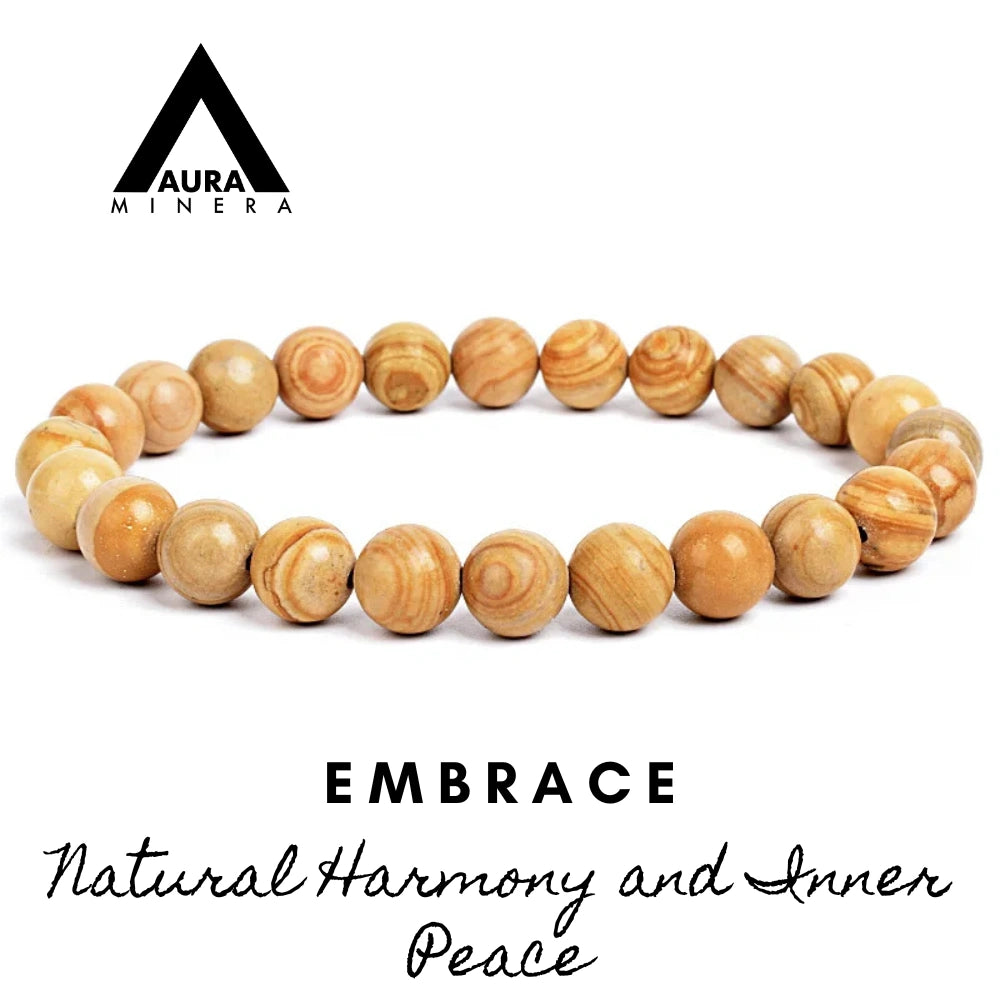 Wooden bead bracelet