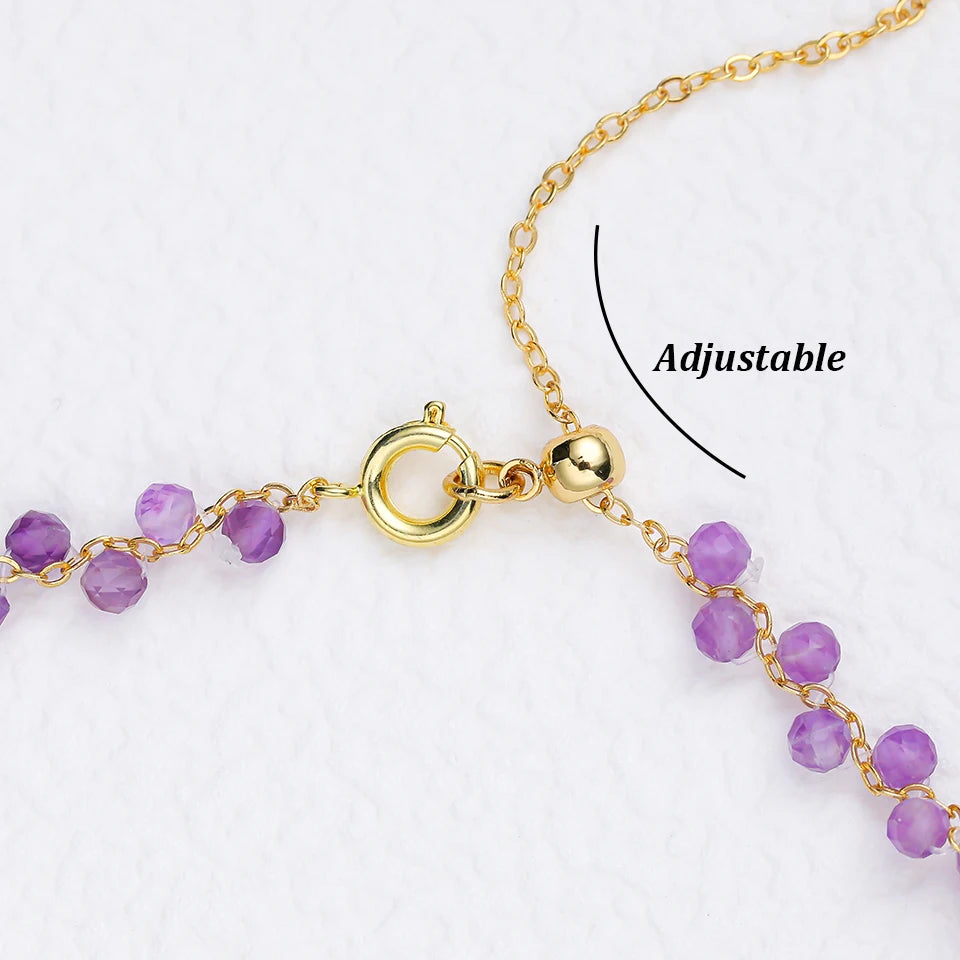amethyst bracelet gold