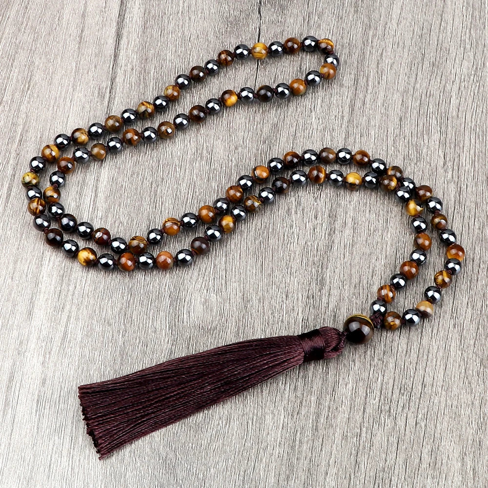 hematite and tiger's eye Necklace