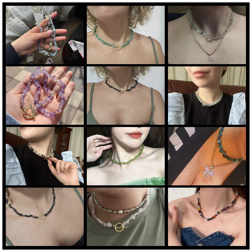 customer-worn necklaces