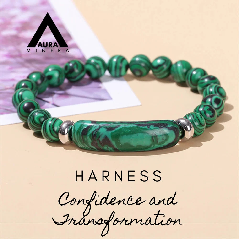 malachite bead bracelet