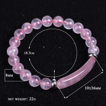 pink rose quartz bracelet