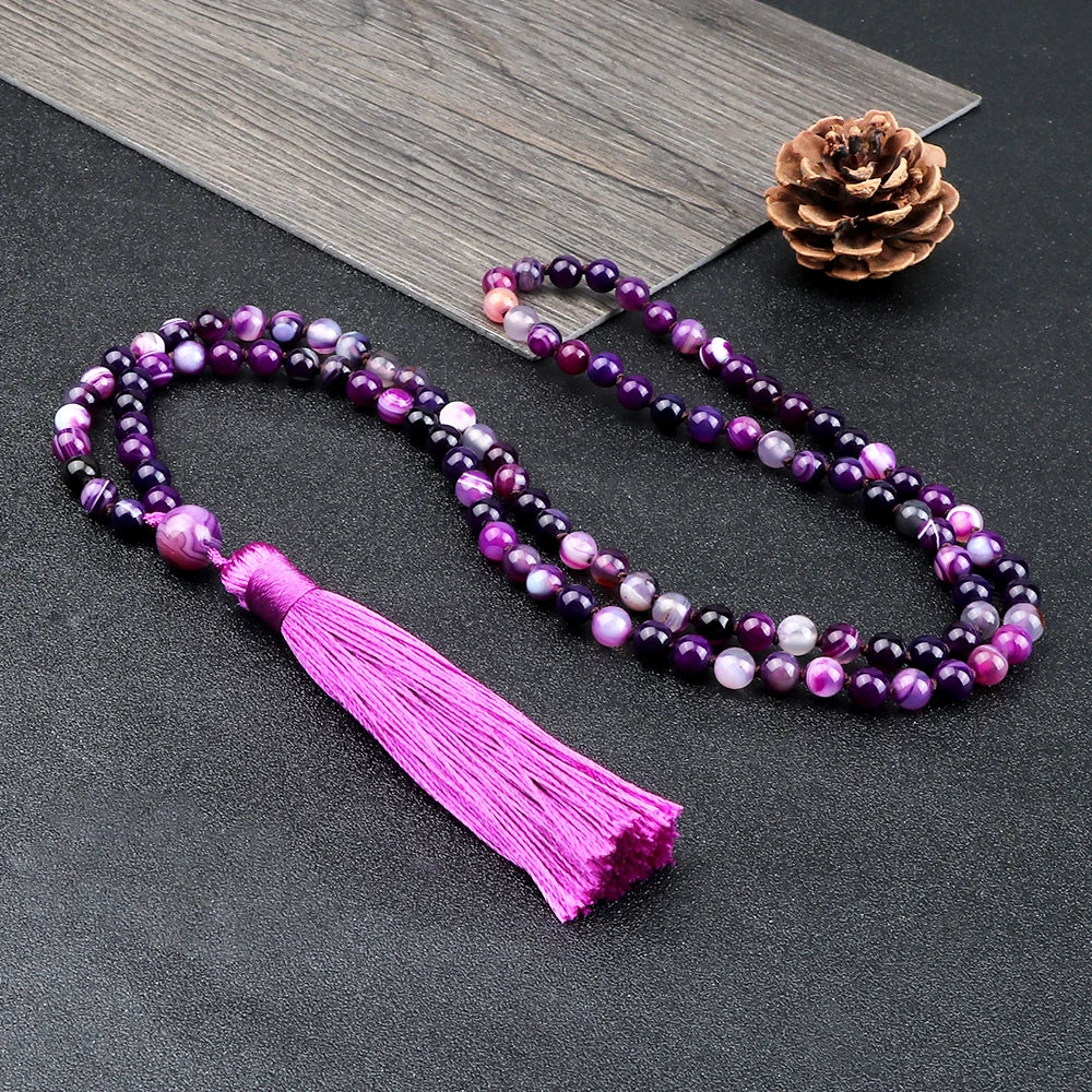 purple agate necklace