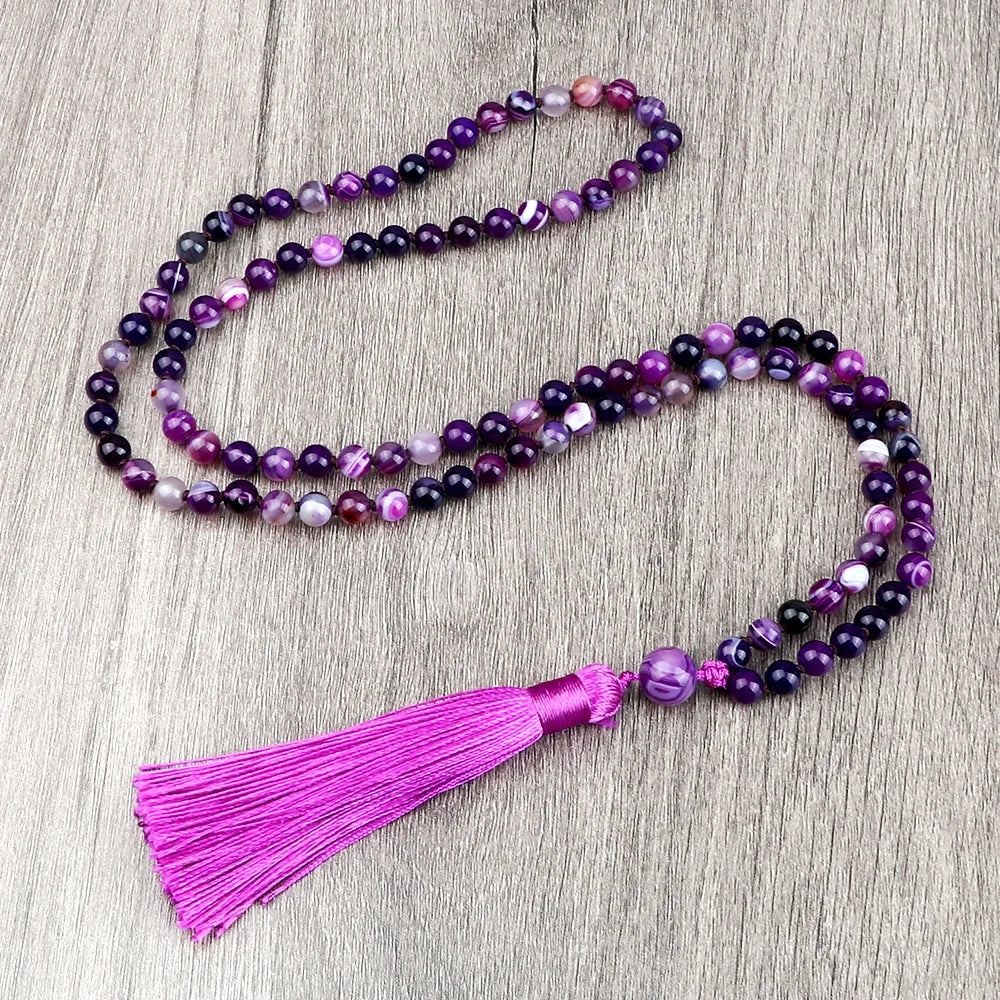 purple agate necklace