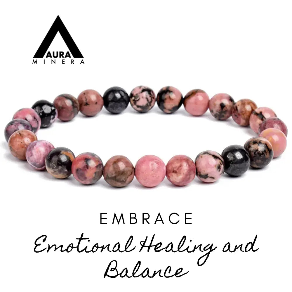 rhodonite crystal bracelet