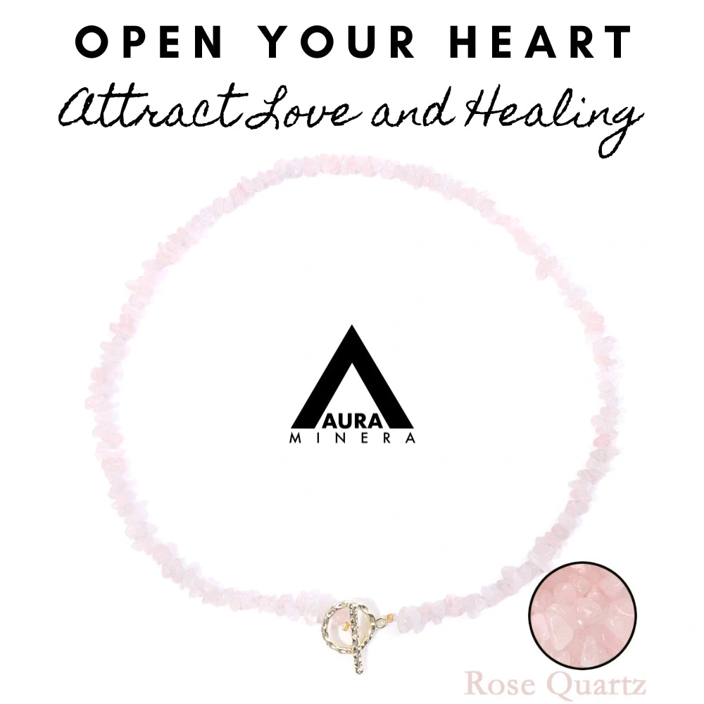 rose quartz necklace