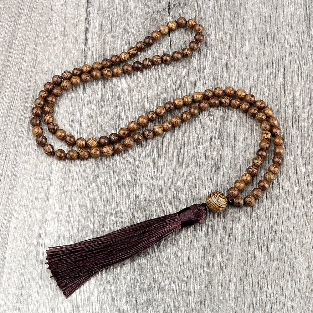 wooden bead necklace